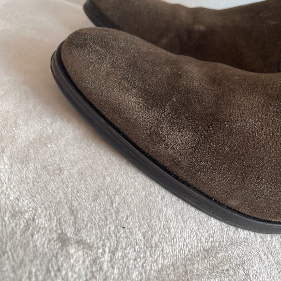 Aldo Men's Dark Brown Suede Chukka Ankle Boots with Side Zip - Picture 5 of 13